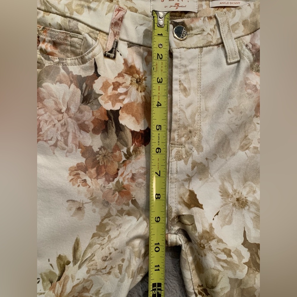 7 For All Mankind Floral Print Ankle Skinny Jeans/Pants•EUC•Sz. 2 - Picture 12 of 14